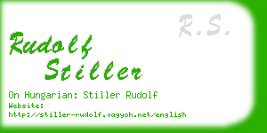 rudolf stiller business card